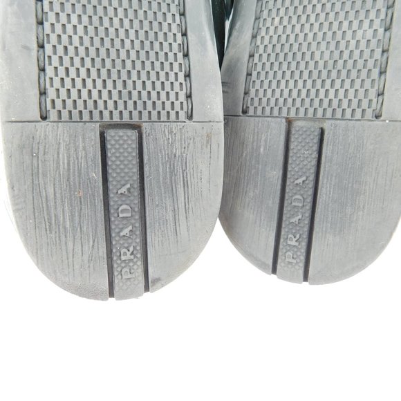 PRADA Logo Bow Black Patent Leather Ballet Flats 37.5 - Picture 6 of 7